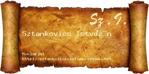Sztankovics István névjegykártya