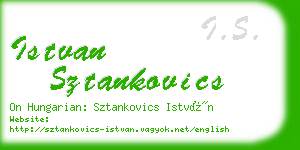 istvan sztankovics business card